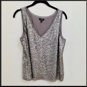 Talbots sequin and silk top size 10
